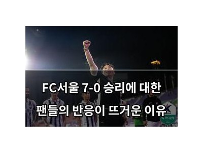 FC서울 7-0 승리에 대한 팬들의 반응이 뜨거운 이유